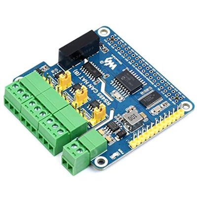 Waveshare Geïsoleerde RS485 Can Hat (B) voor Raspberry Pi 4B/3B+/3B/2B/B+/A+/Zero W/Zero WH, 2-CH MCP2515 RS485 en 1-CH Kan ingebouwde multiple Protection circuits, SPI communicatie Waveshare Geïsoleerde RS485 Can Hat (B) voor Raspberry Pi 4B/3B+/3B/2B/B+/A+/Zero W/Zero WH, 2-CH MCP2515 RS485 en 1-CH Kan ingebouwde multiple Protection circuits, SPI communicatie