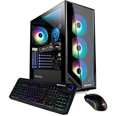 iBUYPOWER Trace 4 MR 165i Pro Gaming Desktop PC (Intel i7-10700F 2,9 GHz, AMD RX 580 8 GB, 16 GB DDR4 RAM, 480 GB SSD, 1 TB harde schijf, WiFi Ready, Windows 10 Home) iBUYPOWER Trace 4 MR 165i Pro Gaming Desktop PC (Intel i7-10700F 2,9 GHz, AMD RX 580 8 GB, 16 GB DDR4 RAM, 480 GB SSD, 1 TB harde schijf, WiFi Ready, Windows 10 Home)