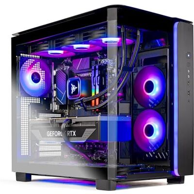 Skytech Gaming Skytech King 95 Gaming PC Desktop, Ryzen 9 9900X 4,4 GHz (5,6 GHz Turbo Boost), Nvidia RTX 5070 12 GB GDDR7, 1 TB Gen4 NVMe SSD, 32 GB DDR5 RAM 6000 RGB, 850 W Gold PSU, 360 mm ARGB AIO, WLAN, Win 1 Skytech Gaming Skytech King 95 Gaming PC Desktop, Ryzen 9 9900X 4,4 GHz (5,6 GHz Turbo Boost), Nvidia RTX 5070 12 GB GDDR7, 1 TB Gen4 NVMe SSD, 32 GB DDR5 RAM 6000 RGB, 850 W Gold PSU, 360 mm ARGB AIO, WLAN, Win 1