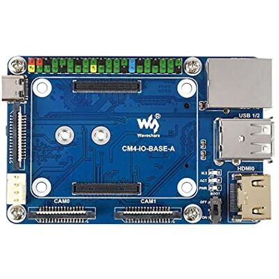 Waveshare Mini basiskaart voor Raspberry Pi Compute Module 4 Lite/EMMC Serie Modulo, met Standaard CM4 Socket en Raspberry Pi 40Pin GPIO Header, voor CM4 beoordeling of geïntegreerd in het eindproduct Waveshare Mini basiskaart voor Raspberry Pi Compute Module 4 Lite/EMMC Serie Modulo, met Standaard CM4 Socket en Raspberry Pi 40Pin GPIO Header, voor CM4 beoordeling of geïntegreerd in het eindproduct