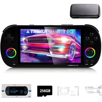 JOYARCH TRIMUI Smart Pro Draagbare gameconsole met 256 GB SD-kaart, 14300 games, Linux A133P processor, 12,7 cm display, retro console, cadeau voor jongens en meisjes, met hoes JOYARCH TRIMUI Smart Pro Draagbare gameconsole met 256 GB SD-kaart, 14300 games, Linux A133P processor, 12,7 cm display, retro console, cadeau voor jongens en meisjes, met hoes
