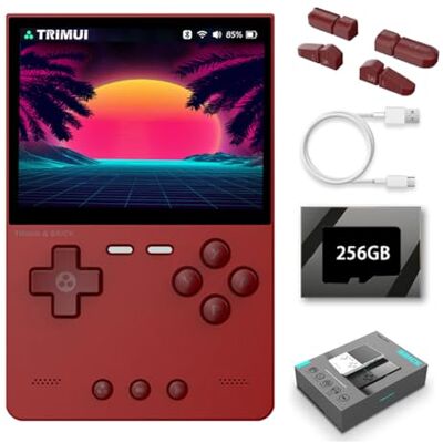 JOYARCH TRIMUI BRICK Retro gameconsole met geïntegreerde 256 GB TF-kaart, IPS 3.2-display, Linux-systeem, draagbare videogame-emulator voor volwassenen en kinderen JOYARCH TRIMUI BRICK Retro gameconsole met geïntegreerde 256 GB TF-kaart, IPS 3.2-display, Linux-systeem, draagbare videogame-emulator voor volwassenen en kinderen
