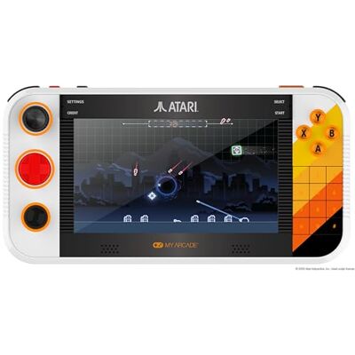 MY ARCADE Atari Gamestation Go, draagbare retro gameconsole met 200 spellen, 7 inch display, wifi, oplaadbare batterij MY ARCADE Atari Gamestation Go, draagbare retro gameconsole met 200 spellen, 7 inch display, wifi, oplaadbare batterij