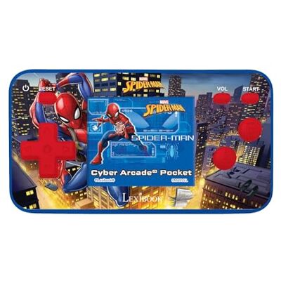 Lexibook Spider-Man JL1895SPLXB Draagbare gameconsole, Cyber Arcade Pocket, 150 spellen, LCD, batterij, rood/blauw Lexibook Spider-Man JL1895SPLXB Draagbare gameconsole, Cyber Arcade Pocket, 150 spellen, LCD, batterij, rood/blauw
