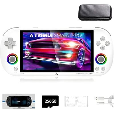 JOYARCH TRIMUI Smart Pro Draagbare gameconsole met 256 GB SD-kaart, 14300 games, Linux A133P processor, 12,7 cm display, retro console, cadeau voor jongens en meisjes, met hoes JOYARCH TRIMUI Smart Pro Draagbare gameconsole met 256 GB SD-kaart, 14300 games, Linux A133P processor, 12,7 cm display, retro console, cadeau voor jongens en meisjes, met hoes