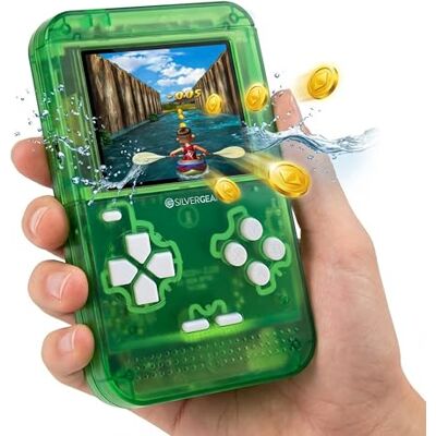 Silvergear ® Retro gameconsole, 32 bits draagbare console met 150 games, draagbare arcadeconsole, 2,8 inch lcd-scherm, retro games en klassieke games, spelconsole voor kinderen, groen Silvergear ® Retro gameconsole, 32 bits draagbare console met 150 games, draagbare arcadeconsole, 2,8 inch lcd-scherm, retro games en klassieke games, spelconsole voor kinderen, groen