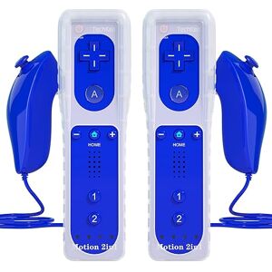 TechKen 2 Stuks Wii Controller en Nunchuk Controller voor Wii Remote Motion Plus Ingebouwde Siliconen Hoesje Polsband TechKen 2 Stuks Wii Controller en Nunchuk Controller voor Wii Remote Motion Plus Ingebouwde Siliconen Hoesje Polsband