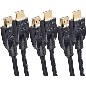 Amazon Basics 3 stuks HDMI-kabel, High Speed 18 Gbps, 4K @ 60 Hz, 2160p, Ethernet compatibel, 1,8 m, zwart Amazon Basics 3 stuks HDMI-kabel, High Speed 18 Gbps, 4K @ 60 Hz, 2160p, Ethernet compatibel, 1,8 m, zwart