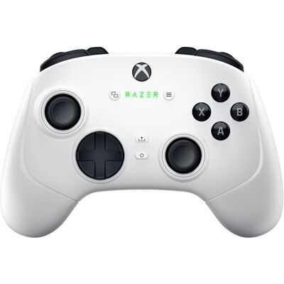 Razer Wolverine V3 Pro Draadloze gamepad voor Xbox en pc (HyperSpeed Wireless, Mecha Touch Action knoppen, anti-drift hall effect analoge thumbstic sticks, haptic vibrations) wit Razer Wolverine V3 Pro Draadloze gamepad voor Xbox en pc (HyperSpeed Wireless, Mecha Touch Action knoppen, anti-drift hall effect analoge thumbstic sticks, haptic vibrations) wit