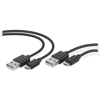 Speedlink STREAM Play & Charge USB-kabelset 2 oplaadkabel voor PlayStation 4 DUALSHOCK controller, lengte 3 meter, USB-A naar micro-USB, gegevensoverdracht, zwart Speedlink STREAM Play & Charge USB-kabelset 2 oplaadkabel voor PlayStation 4 DUALSHOCK controller, lengte 3 meter, USB-A naar micro-USB, gegevensoverdracht, zwart