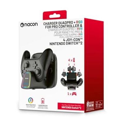Nacon Oplaadstandaard compatibel met 2 paar Joy-Con + Switch Pro Controller voor Switch 2 Switchnewchargerpro Nacon Oplaadstandaard compatibel met 2 paar Joy-Con + Switch Pro Controller voor Switch 2 Switchnewchargerpro