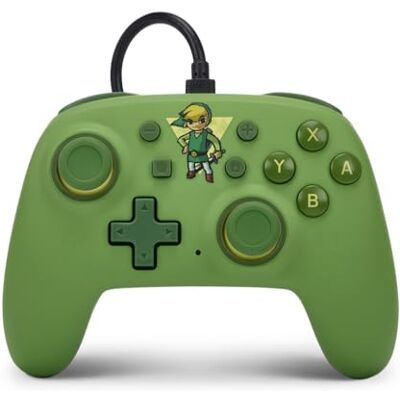 PowerA Bedrade Nano Controller voor Nintendo Switch OLED en Lite, Game Accessoire, Officieel Gelicentieerd Zelda: Toon Link PowerA Bedrade Nano Controller voor Nintendo Switch OLED en Lite, Game Accessoire, Officieel Gelicentieerd Zelda: Toon Link