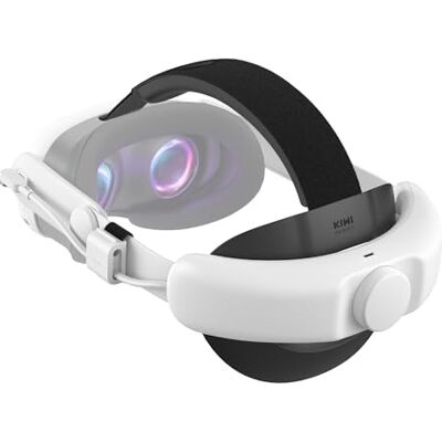 KIWI design SPC Accu-hoofdband, 6400 mAh, compatibel met Meta Quest-accessoires 3 en RGB verticale oplaadhouder, oplaadontwerp met één punt KIWI design SPC Accu-hoofdband, 6400 mAh, compatibel met Meta Quest-accessoires 3 en RGB verticale oplaadhouder, oplaadontwerp met één punt