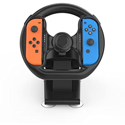 Generic Stuurwiel spel race voor Switch, vliegende handgreep houder met vier zuignappen, zwart, nee Generic Stuurwiel spel race voor Switch, vliegende handgreep houder met vier zuignappen, zwart, nee