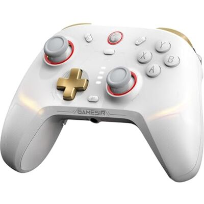GameSir Cyclone 2 Multiplatform Wireless Controller- TMR Electromagnetic Joysticks&Hall Effect Switch triggers,6-axis Gyro Gaming Controller for Switch/PC/iOS/Android/Steam (Phantom White Standard) GameSir Cyclone 2 Multiplatform Wireless Controller- TMR Electromagnetic Joysticks&Hall Effect Switch triggers,6-axis Gyro Gaming Controller for Switch/PC/iOS/Android/Steam (Phantom White Standard)