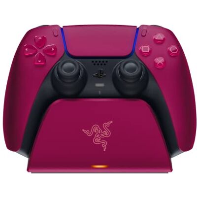 Razer Snellaadstandaard voor PlayStation 5-controller (snel opladen, gebogen design, stroomvoorziening via USB, navigatie met één hand), kosmisch rood Razer Snellaadstandaard voor PlayStation 5-controller (snel opladen, gebogen design, stroomvoorziening via USB, navigatie met één hand), kosmisch rood