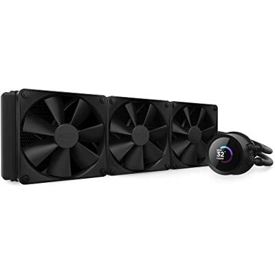 NZXT Kraken 360-RL-KN360-B1 vloeibare CPU-koeling AIO 360 mm, aanpasbaar vierkant LCD-display van 1,54, krachtige pomp, 3 F120P-ventilatoren, zwart NZXT Kraken 360-RL-KN360-B1 vloeibare CPU-koeling AIO 360 mm, aanpasbaar vierkant LCD-display van 1,54, krachtige pomp, 3 F120P-ventilatoren, zwart