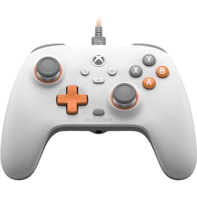 GameSir T7 bekabelde controller voor Xbox Series X S, Xbox One en Windows 10/11, plug and play gamepad met joysticks/Hall-trigger, 3,5 mm audio-aansluiting, wit GameSir T7 bekabelde controller voor Xbox Series X S, Xbox One en Windows 10/11, plug and play gamepad met joysticks/Hall-trigger, 3,5 mm audio-aansluiting, wit
