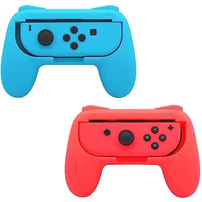 INF Handgrepen compatibel met Nintendo Switch Joy-Con, handgrepen voor Joy-Con-bediening, set van 2, kleur rood/blauw INF Handgrepen compatibel met Nintendo Switch Joy-Con, handgrepen voor Joy-Con-bediening, set van 2, kleur rood/blauw