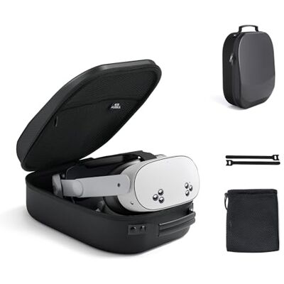 Aubika Meta Quest 3/Oculus Quest 2/Pico 4 accessoiretas, draagtas compatibel met Quest 2 met Elite Strap, touchcontrollers en VR-accessoires, ontworpen voor reizen en opslag Aubika Meta Quest 3/Oculus Quest 2/Pico 4 accessoiretas, draagtas compatibel met Quest 2 met Elite Strap, touchcontrollers en VR-accessoires, ontworpen voor reizen en opslag