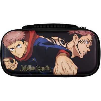 Konix Jujutsu Kaisen beschermhoes en transporttas voor Nintendo Switch console en accessoires, 8 spellen, zwart Konix Jujutsu Kaisen beschermhoes en transporttas voor Nintendo Switch console en accessoires, 8 spellen, zwart