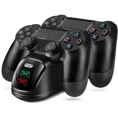 TNP Products TNP PS4 Sony PlayStation 4 Original DualShock 4 Controller laadstation met USB-oplaadkabel en led-display, compatibel met PS4 Pro/Slim zwart TNP Products TNP PS4 Sony PlayStation 4 Original DualShock 4 Controller laadstation met USB-oplaadkabel en led-display, compatibel met PS4 Pro/Slim zwart