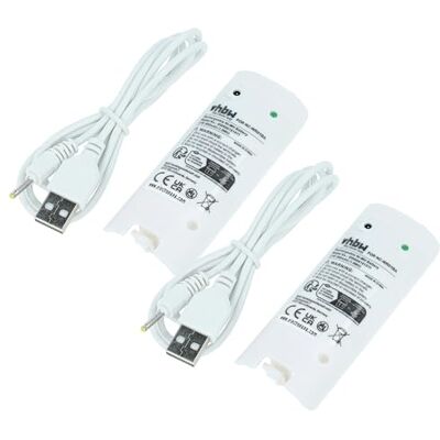 vhbw NiMH-batterijen, compatibel met Nintendo Wii Controller Gamepad (400 mAh, 2,4 V, NiMH) vhbw NiMH-batterijen, compatibel met Nintendo Wii Controller Gamepad (400 mAh, 2,4 V, NiMH)