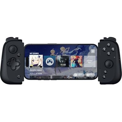 Razer Kishi V2 USB-C mobiele gaming-controller voor iPhone en Android (meca-touch-actieknoppen, D-pad, analoge sticks, 3,5 mm audio-aansluiting, lage latentie, RGB) zwart Razer Kishi V2 USB-C mobiele gaming-controller voor iPhone en Android (meca-touch-actieknoppen, D-pad, analoge sticks, 3,5 mm audio-aansluiting, lage latentie, RGB) zwart