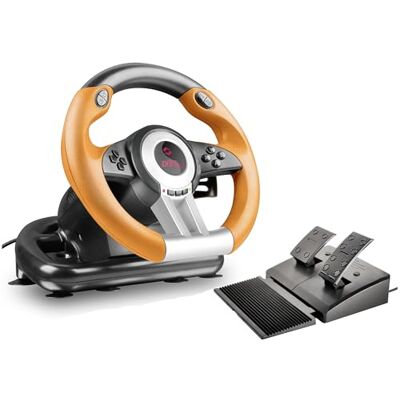 Speedlink Drift O.Z. Racestuurwiel USB Games Auto Stuurwiel voor PC/Computer, PC Stuurwiel met Versnellingspook, met Force Feedback, zwart-oranje Speedlink Drift O.Z. Racestuurwiel USB Games Auto Stuurwiel voor PC/Computer, PC Stuurwiel met Versnellingspook, met Force Feedback, zwart-oranje