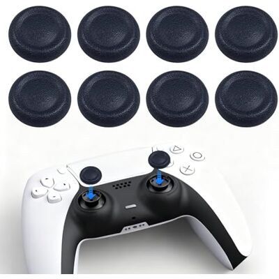 Uryxery 8 stuks PS5 PS4 duimdoppen, antislip, analoog, zachte TPE-joystick-hoesjes, eenvoudig te installeren Uryxery 8 stuks PS5 PS4 duimdoppen, antislip, analoog, zachte TPE-joystick-hoesjes, eenvoudig te installeren
