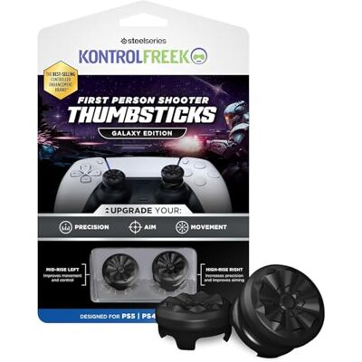 KontrolFreek FPS Freek Galaxy Black voor PlayStation 4 (PS4) en PlayStation 5 (PS5), krachtige staafjes, 1 hoge taille, 1 middelhoog, zwart KontrolFreek FPS Freek Galaxy Black voor PlayStation 4 (PS4) en PlayStation 5 (PS5), krachtige staafjes, 1 hoge taille, 1 middelhoog, zwart