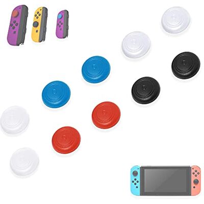 MatoSan ® Compatibel met Switch Joy-Con Controller Skin & Lite Thumb Stick Grip vervangende knoppen beschermgrepen accessoires duimdoppen bevestigingen (kleurrijk) MatoSan ® Compatibel met Switch Joy-Con Controller Skin & Lite Thumb Stick Grip vervangende knoppen beschermgrepen accessoires duimdoppen bevestigingen (kleurrijk)