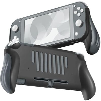 TNP Products TNP Pro Grip beschermhoes voor Nintendo Switch Lite zwart geventileerd comfort verbetering van de grip, ergonomisch, licht, dun, krasbestendig en schokbestendig, accessoires Nintendo Switch Lite TNP Products TNP Pro Grip beschermhoes voor Nintendo Switch Lite zwart geventileerd comfort verbetering van de grip, ergonomisch, licht, dun, krasbestendig en schokbestendig, accessoires Nintendo Switch Lite
