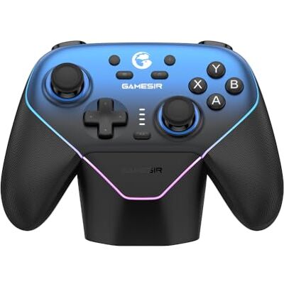 GameSir Super Nova 1000 Hz draadloze controller met laadstation Hall-sticks met instelbare triggers Switch/Switch 2 Gyro, PC, mobiele apparaten nachtblauw GameSir Super Nova 1000 Hz draadloze controller met laadstation Hall-sticks met instelbare triggers Switch/Switch 2 Gyro, PC, mobiele apparaten nachtblauw