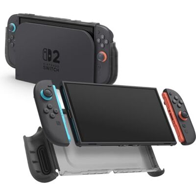 Spigen Ultra Hybrid beschermhoes met afneembare Joy-Cons compatibel met Nintendo Switch 2 2025, eendelige hoes, compatibel met dockingstation mat zwart Spigen Ultra Hybrid beschermhoes met afneembare Joy-Cons compatibel met Nintendo Switch 2 2025, eendelige hoes, compatibel met dockingstation mat zwart
