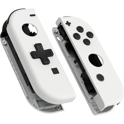 eXtremeRate Wit Joycon Handheld Controller-Behuizing (D-Pad-Versie) met Volledige set Knoppen, Doe Het Zelf Vervangende Hoes voor Nintendo Switch & Switch OLED Joy-Con-Console Shell NIET Inbegrepen eXtremeRate Wit Joycon Handheld Controller-Behuizing (D-Pad-Versie) met Volledige set Knoppen, Doe Het Zelf Vervangende Hoes voor Nintendo Switch & Switch OLED Joy-Con-Console Shell NIET Inbegrepen