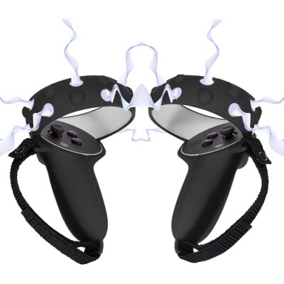 Digicharge Siliconen beschermhoes voor Oculus Quest 2 Touch Controller Beschermhoes voor Oculus / Meta Quest 2 VR Valbescherming met verstelbare polsband Digicharge Siliconen beschermhoes voor Oculus Quest 2 Touch Controller Beschermhoes voor Oculus / Meta Quest 2 VR Valbescherming met verstelbare polsband
