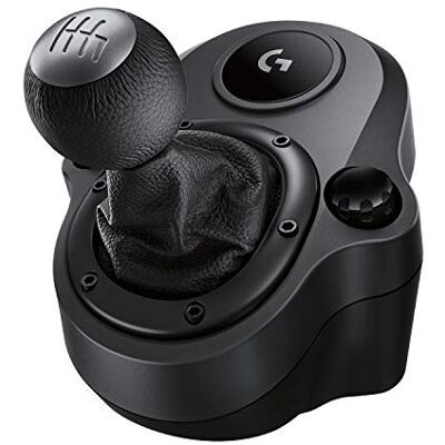Logitech Driving Force Versnellingspook voor G923, G29 en G920 racewiel, 6 snelheden, inschakelen van de achteruitversnelling door druk, staal en leer, PS4/Xbox One/PC/Mac zwart Logitech Driving Force Versnellingspook voor G923, G29 en G920 racewiel, 6 snelheden, inschakelen van de achteruitversnelling door druk, staal en leer, PS4/Xbox One/PC/Mac zwart