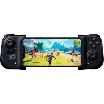 Razer Kishi voor iOS Controller voor Smartphone (USB-C-aansluiting, ergonomisch design, individuele aanpassing voor mobiele telefoons, analoge stick, ultra-lage latentie), zwart Razer Kishi voor iOS Controller voor Smartphone (USB-C-aansluiting, ergonomisch design, individuele aanpassing voor mobiele telefoons, analoge stick, ultra-lage latentie), zwart