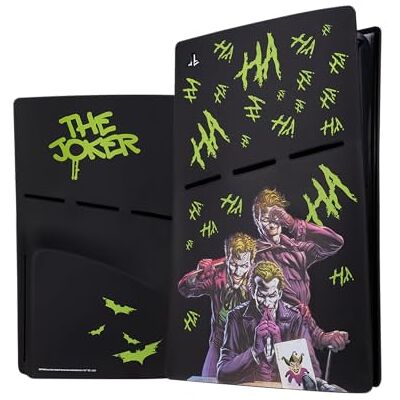 Blade LAD Siliconen hoes voor dunne console PS5, Disc Edition, Joker-design, stof- en krasbestendig, dubbele PS5 Slim Silicone, ventilatieopeningen, eenvoudige installatie Blade LAD Siliconen hoes voor dunne console PS5, Disc Edition, Joker-design, stof- en krasbestendig, dubbele PS5 Slim Silicone, ventilatieopeningen, eenvoudige installatie