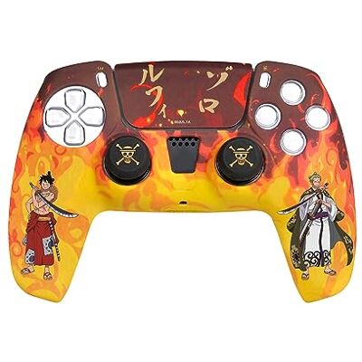 FRTEC Combo Pack, harde hoes + handgrepen + sticker voor PS5 DualSense (One Piece) FRTEC Combo Pack, harde hoes + handgrepen + sticker voor PS5 DualSense (One Piece)