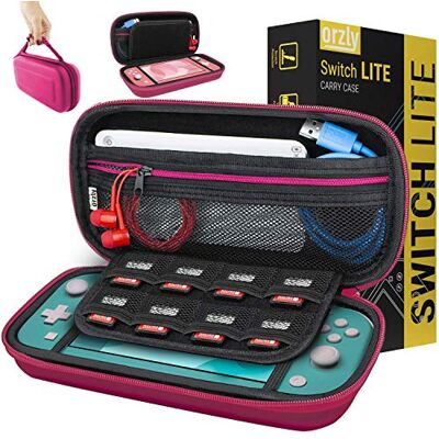 Orzly draagtas compatibel met Nintendo Switch opbergtas / harde schaal case/cover/hoes/beschermhoes voor gebruik met de Nintendo Switch console & accessoires in Roze Orzly draagtas compatibel met Nintendo Switch opbergtas / harde schaal case/cover/hoes/beschermhoes voor gebruik met de Nintendo Switch console & accessoires in Roze