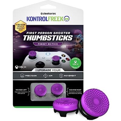 KontrolFreek FPS Freek Frenzy controller voor Xbox One en Xbox Series X, performance joysticks, 1 hoge maat, 1 middelgroot, paars/zwart KontrolFreek FPS Freek Frenzy controller voor Xbox One en Xbox Series X, performance joysticks, 1 hoge maat, 1 middelgroot, paars/zwart