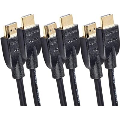 Amazon Basics 3 stuks HDMI-kabel, High Speed 18 Gbps, 4K @ 60 Hz, 2160p, Ethernet compatibel, 1,8 m, zwart Amazon Basics 3 stuks HDMI-kabel, High Speed 18 Gbps, 4K @ 60 Hz, 2160p, Ethernet compatibel, 1,8 m, zwart