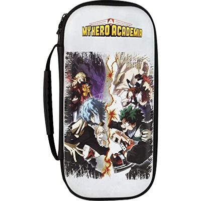 Konix My Hero Academia beschermhoes en transporttas voor Nintendo Switch console, 8 games, wit Konix My Hero Academia beschermhoes en transporttas voor Nintendo Switch console, 8 games, wit