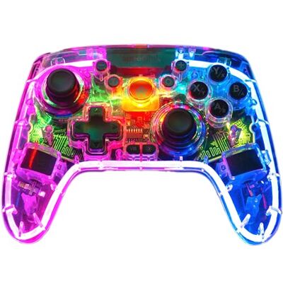 Speedlink RAIT NX RGB Gamepad Draadloze USB- of Bluetooth-pc-controller, transparante verlichting, trillingen, Hall-sensoren, extra macrotoetsen, voor PC/PS3/Android/Switch Speedlink RAIT NX RGB Gamepad Draadloze USB- of Bluetooth-pc-controller, transparante verlichting, trillingen, Hall-sensoren, extra macrotoetsen, voor PC/PS3/Android/Switch