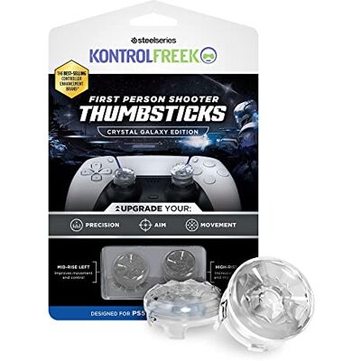 KontrolFreek FPS Freek Galaxy Crystal voor PlayStation 4 (PS4) en PlayStation 5 (PS5) Controller, krachtige sticks, 1 hoge taille, 1 middelhoog, kristal KontrolFreek FPS Freek Galaxy Crystal voor PlayStation 4 (PS4) en PlayStation 5 (PS5) Controller, krachtige sticks, 1 hoge taille, 1 middelhoog, kristal