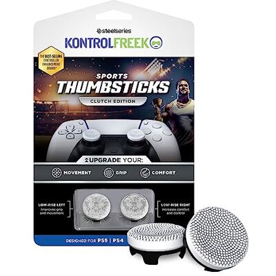 KontrolFreek Koppeling voor Playstation 5, PS5 en Playstation 4, PS4-controller, krachtige joysticks, 2 concaves laag, zwart en wit KontrolFreek Koppeling voor Playstation 5, PS5 en Playstation 4, PS4-controller, krachtige joysticks, 2 concaves laag, zwart en wit