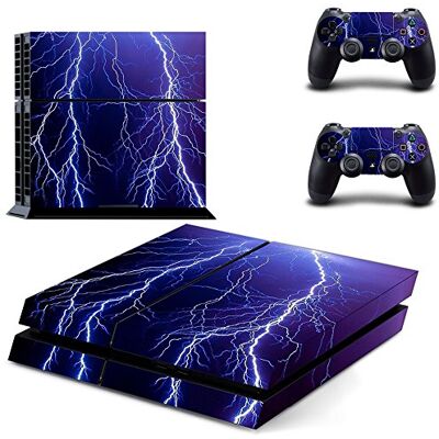 Wondder PS4-huidsticker, vinyl sticker voor PS4-console + 2 controllers + 2 siliconen duimgrepen (kleur 19) Wondder PS4-huidsticker, vinyl sticker voor PS4-console + 2 controllers + 2 siliconen duimgrepen (kleur 19)