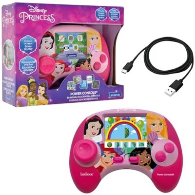 Lexibook , Disney Princess Power Console JCG100DPi1LXB Frans/Engels, educatieve spelconsole, 100 activiteiten Lexibook , Disney Princess Power Console JCG100DPi1LXB Frans/Engels, educatieve spelconsole, 100 activiteiten